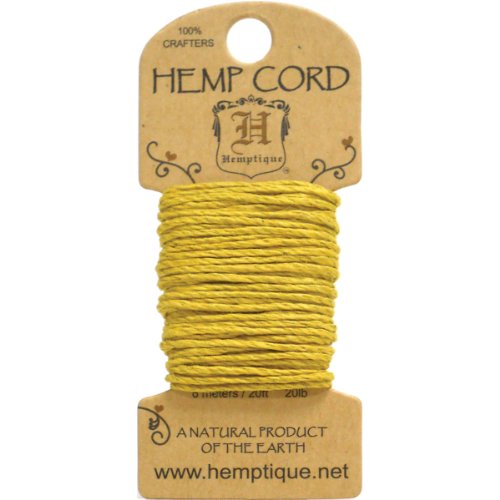 Hemptique Hanfschnur, 9ÃÂ kg, gelb, 20-Foot Spule